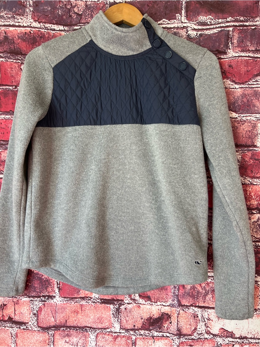 Vineyard Vines Mixed Media Quilted Sherpa Shep Shirt Pullover